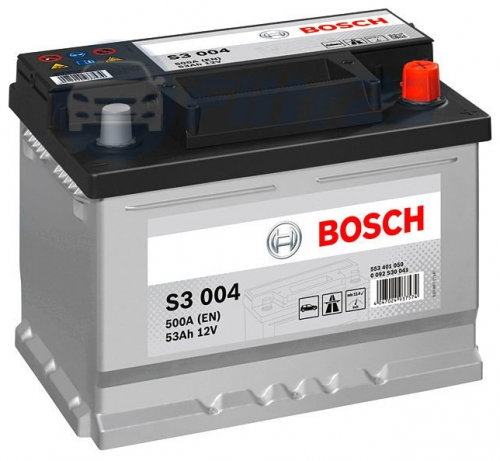 Автомобильный аккумулятор Bosch S3 004, 53 А·ч, Аккумуляторы - фото в магазине СарЗИП