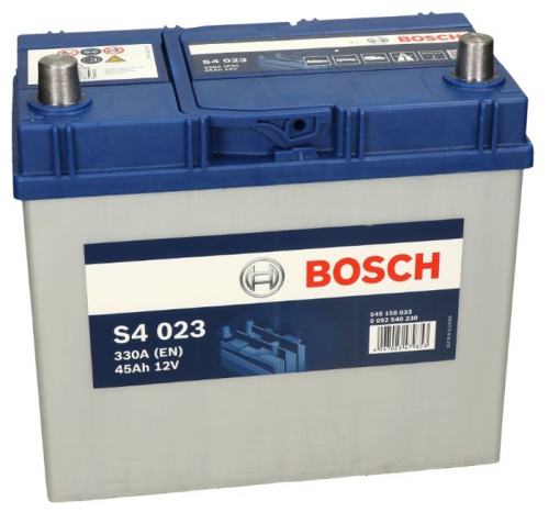 Автомобильный аккумулятор Bosch S4 023, 45 А·ч, Аккумуляторы - фото в магазине СарЗИП
