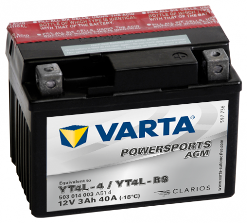 Автомобильный аккумулятор VARTA Powersports AGM (503 014 003), 3 А·ч, Аккумуляторы - фото в магазине СарЗИП