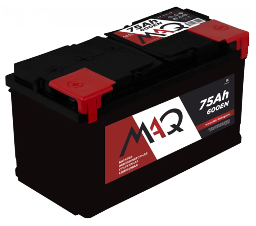 Автомобильный аккумулятор MAQ 6 СТ 75 0(R+), 75 А·ч, Аккумуляторы - фото в магазине СарЗИП