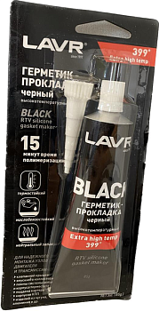 Lavr Герметик-прокладка чёрный высокотемпературный, Сервисные продукты - фото в магазине СарЗИП