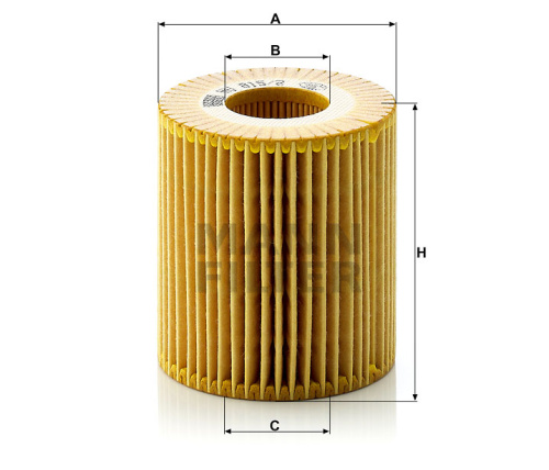 Масляный фильтр двигателя MANN-FILTER HU 815/2 X, безметаллический фильтрующий элемент, Масляные фильтры - фото в магазине СарЗИП