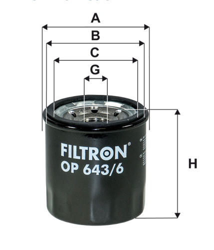 Масляный фильтр двигателя FILTRON OP 643/6, Масляные фильтры - фото в магазине СарЗИП