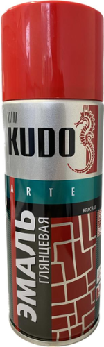 Эмаль алкидная глянцевая KUDO KU-1003 (спрей, красная), Средства по уходу за кузовом - фото в магазине СарЗИП