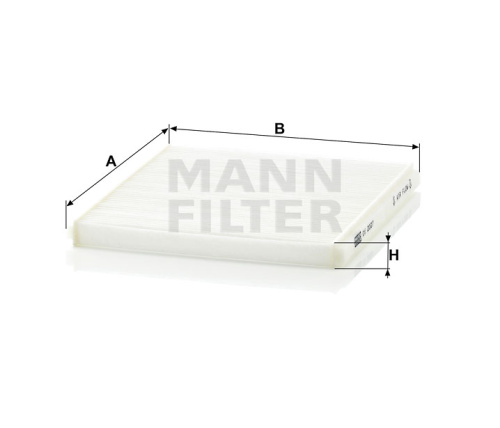 Воздушный фильтр салона MANN-FILTER CU 2027, Воздушные фильтры салона - фото в магазине СарЗИП