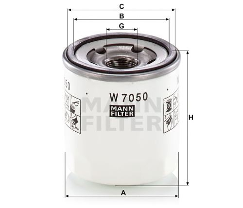 Масляный фильтр двигателя MANN-FILTER W 7050, Масляные фильтры - фото в магазине СарЗИП