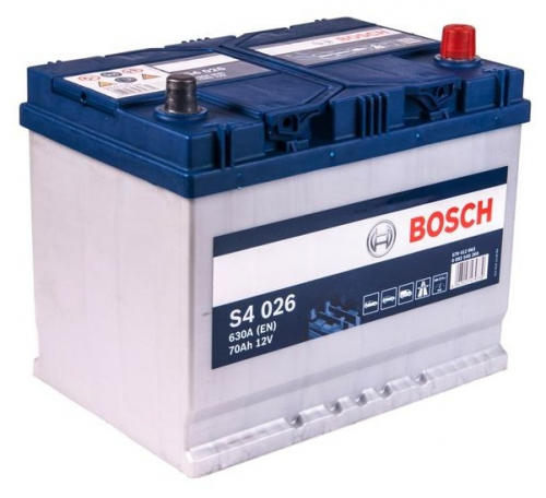 Автомобильный аккумулятор Bosch S4 026, 70 А·ч, Аккумуляторы - фото в магазине СарЗИП