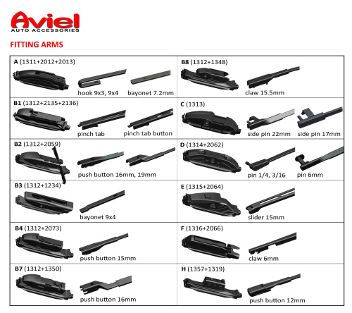 Щетка стеклоочистителя бескаркасная Aviel Elite Pro 650мм AD70426, Щетки стеклоочистителя - фото в магазине СарЗИП