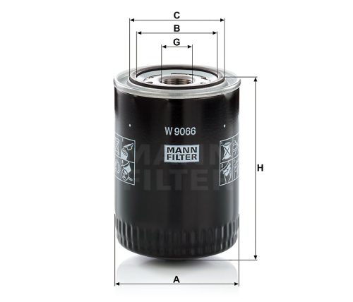Масляный фильтр двигателя MANN-FILTER W 9066, Масляные фильтры - фото в магазине СарЗИП