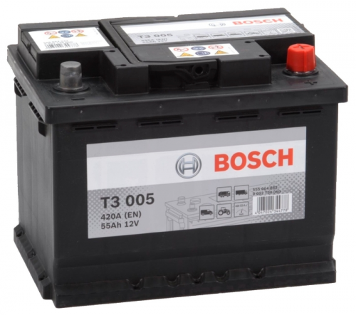 Автомобильный аккумулятор Bosch T3 005, 55 А·ч, Аккумуляторы - фото в магазине СарЗИП